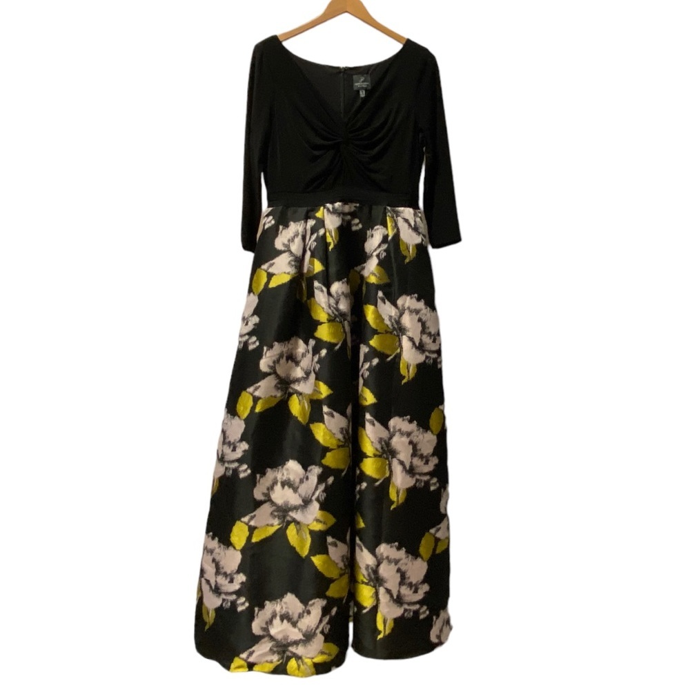 Adrianna Papell Long Floral Gown
